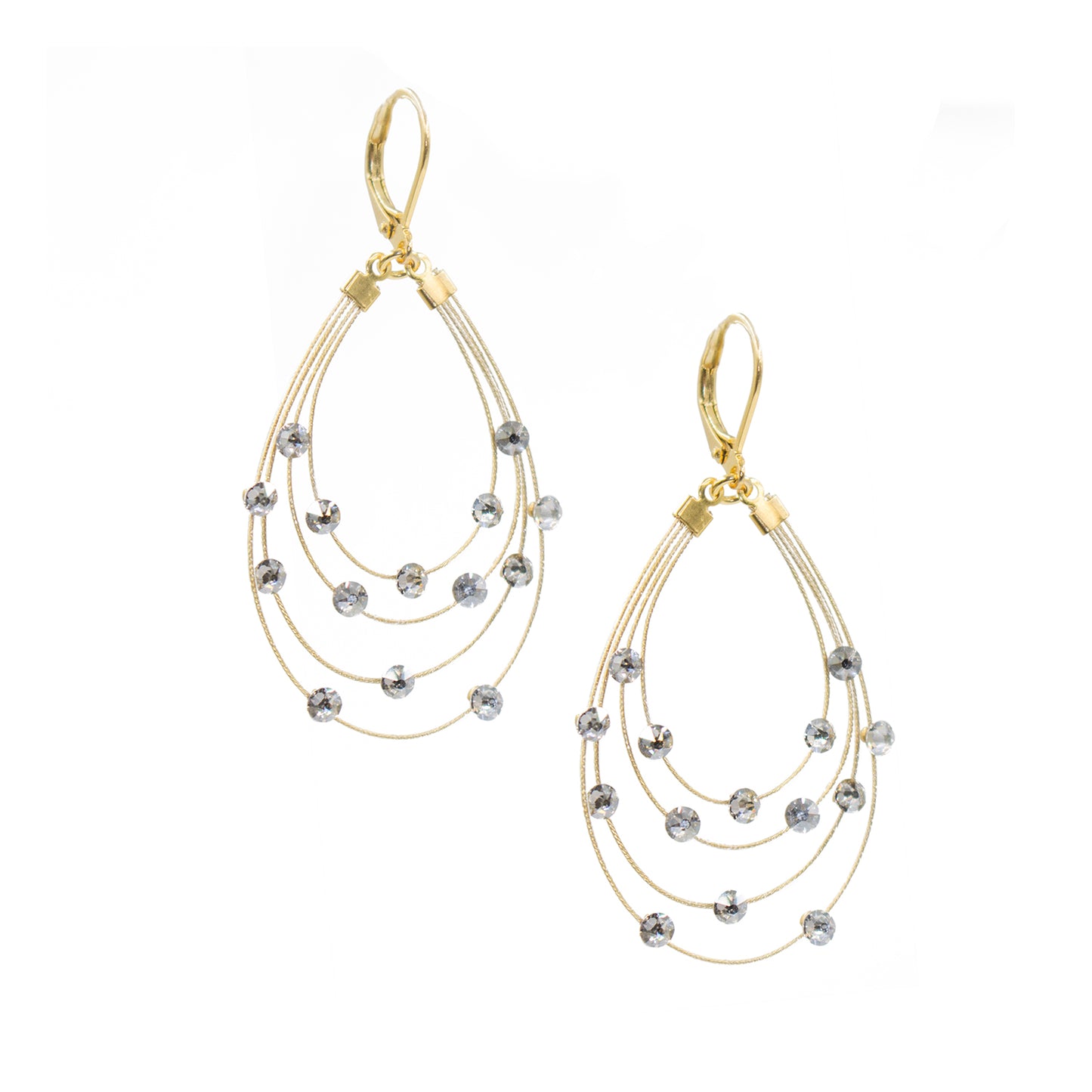 Classic for Women Dangle Earring 2009: Clear/ Gold
