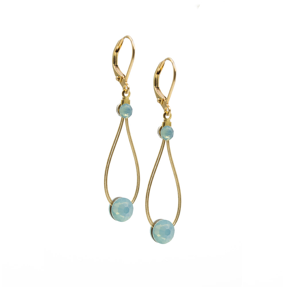 Eye Catching Teardrop Earring 2011: Opal Turq/ Gold