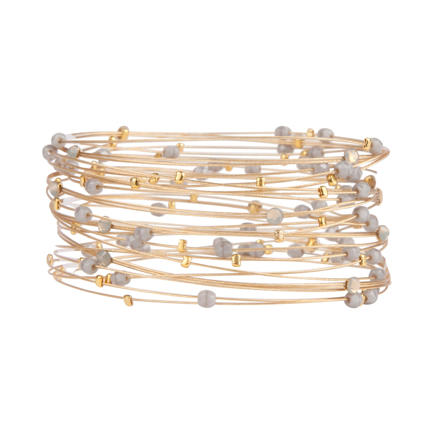 Bird's Nest Bracelet 3850: Grey/ Gold