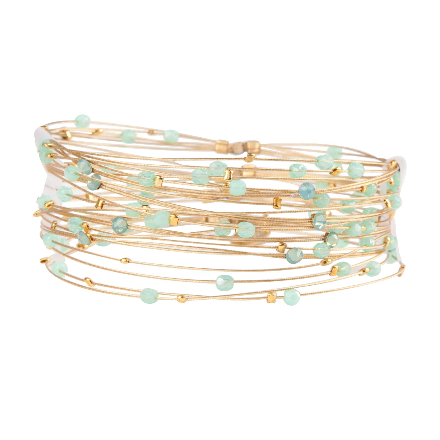 Bird's Nest Bracelet 3850: Sky/ Gold