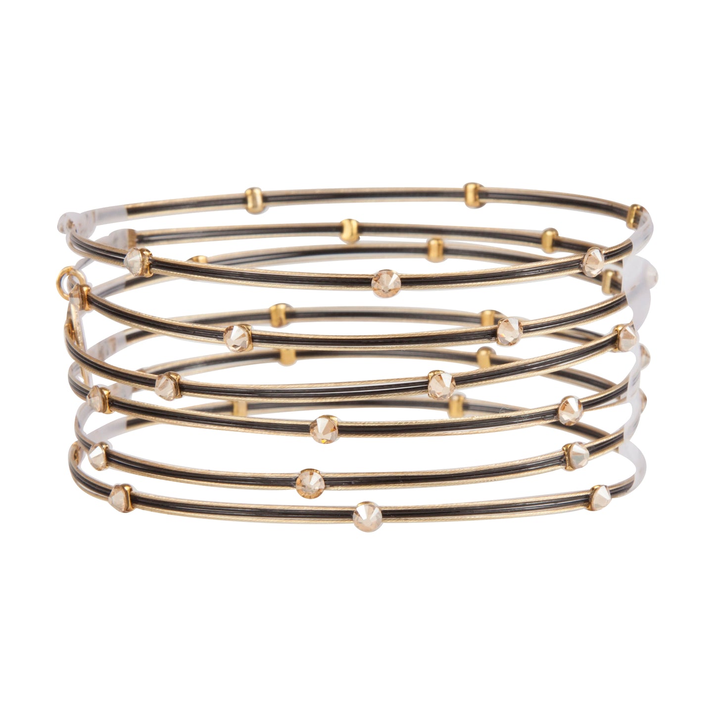 Beautiful Illusion Bracelet 3598: Gold/ Mix Black/ Gold