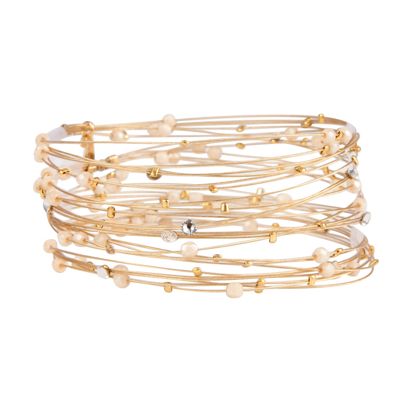 Bird's Nest Bracelet 3850: Ivory/ Gold