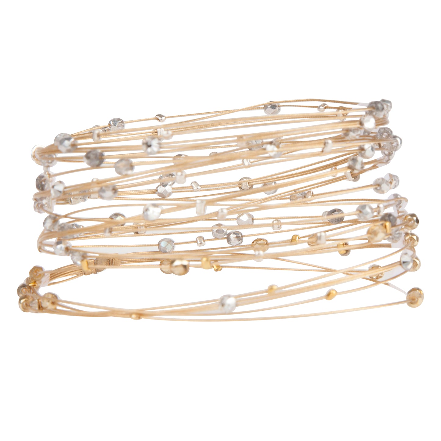 Bird's Nest Bracelet 3850: Half Silver/ Gold