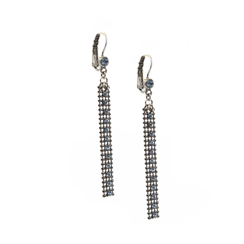 Glamorous for Women Drop Earring 2038: Denim/ Silver