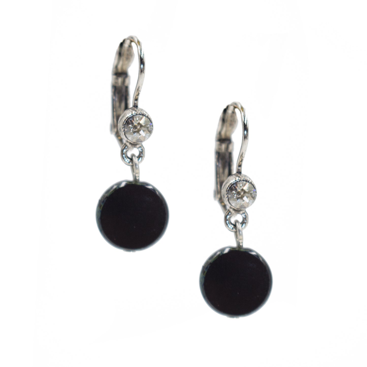 Earring 2077: Clear/ Black/ Silver