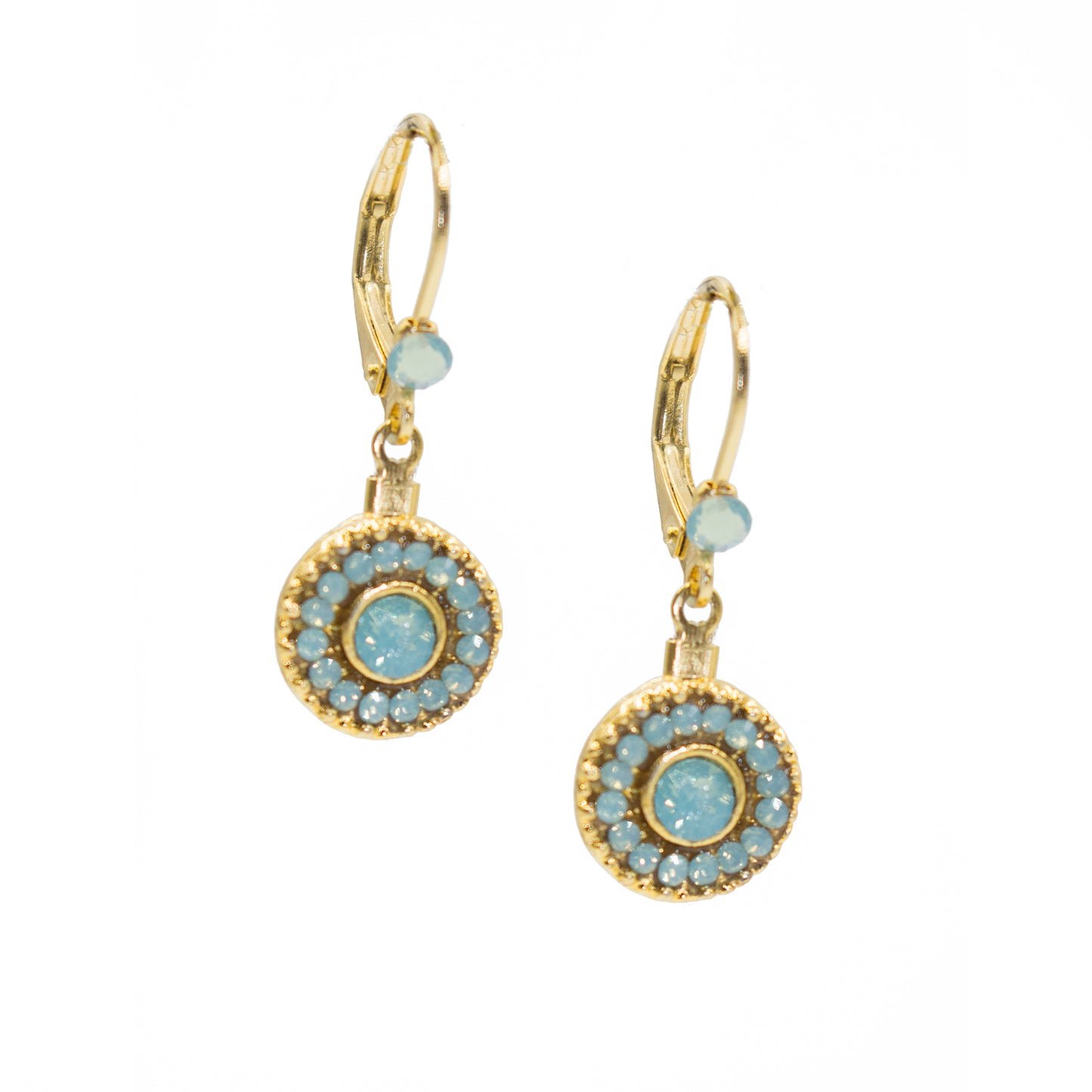 Earring 2080: Opal Turq/ Gold