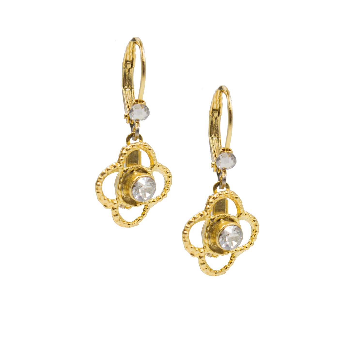 Earring 2081: Clear Gold