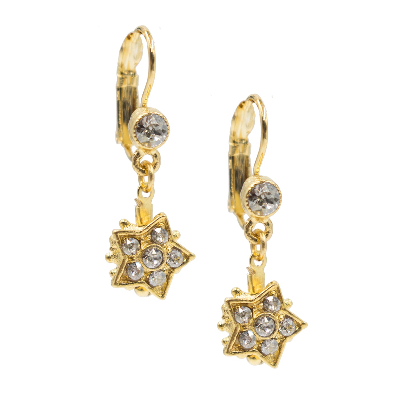 Earring 2083: Clear/ Gold