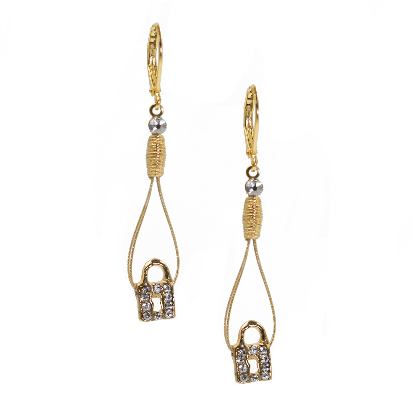 Earring 2088: Clear/ Gold