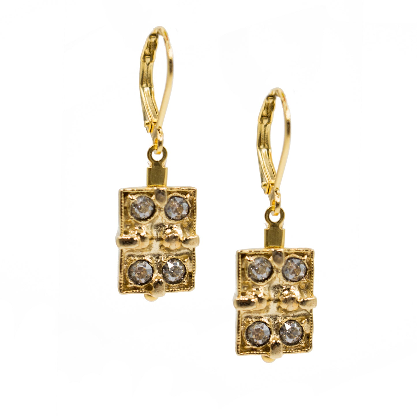 Earring 2089: Clear/ Gold