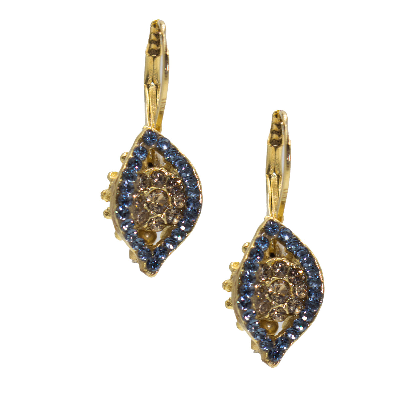 Earring 2091: Denim/ Gold