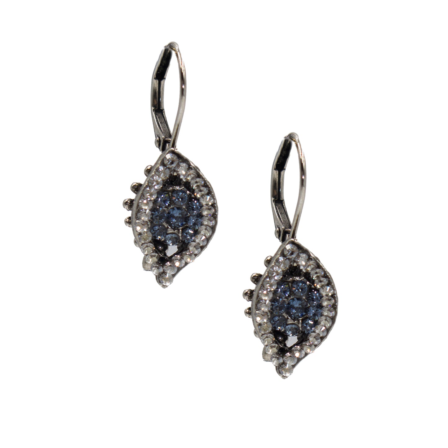 Earring 2091: Denim/ Silver