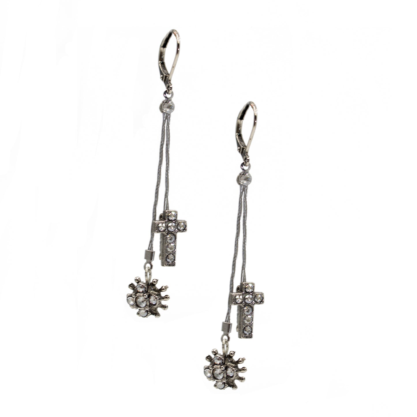Earring 2092: Clear/ Silver