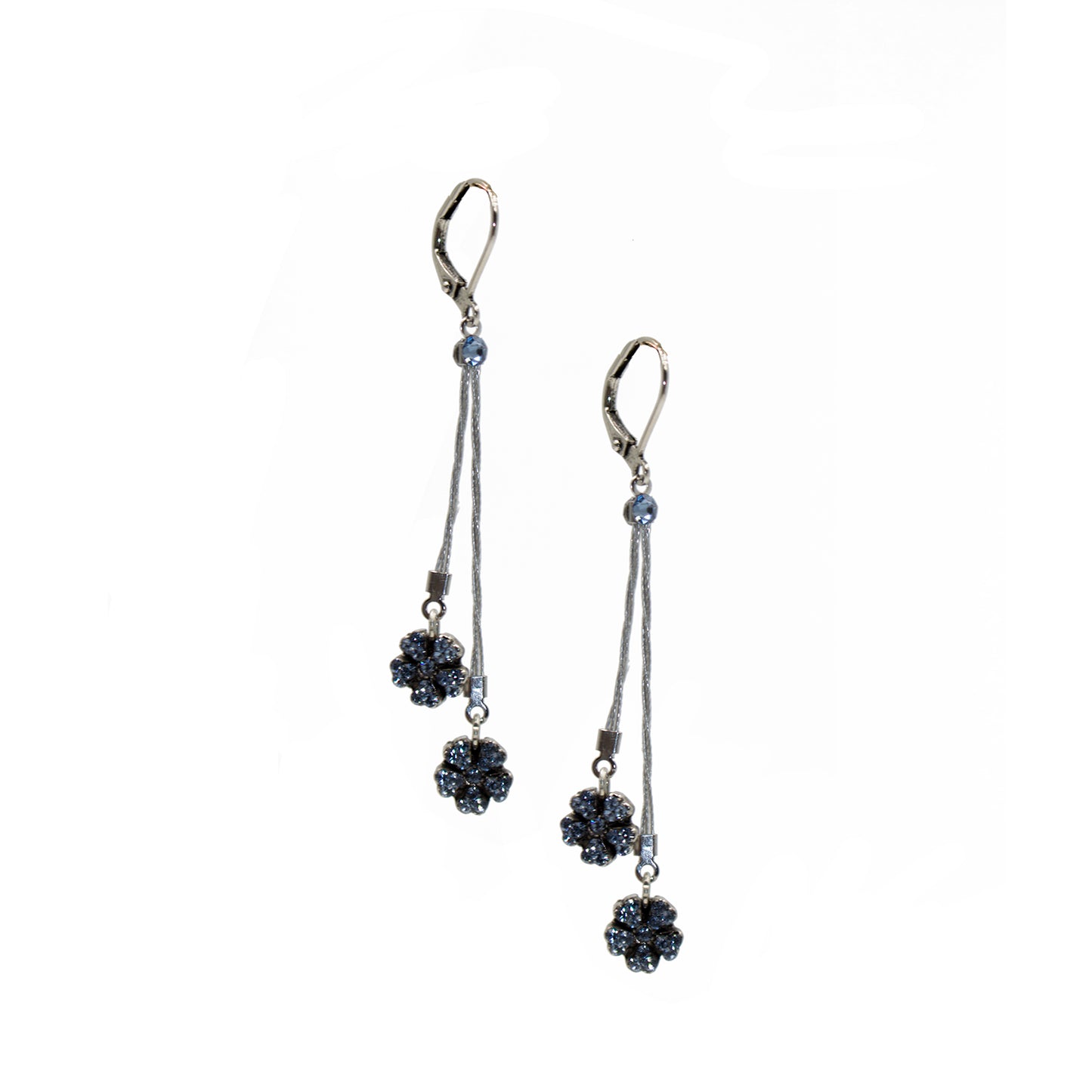 Earring 2094: Denim/ Silver