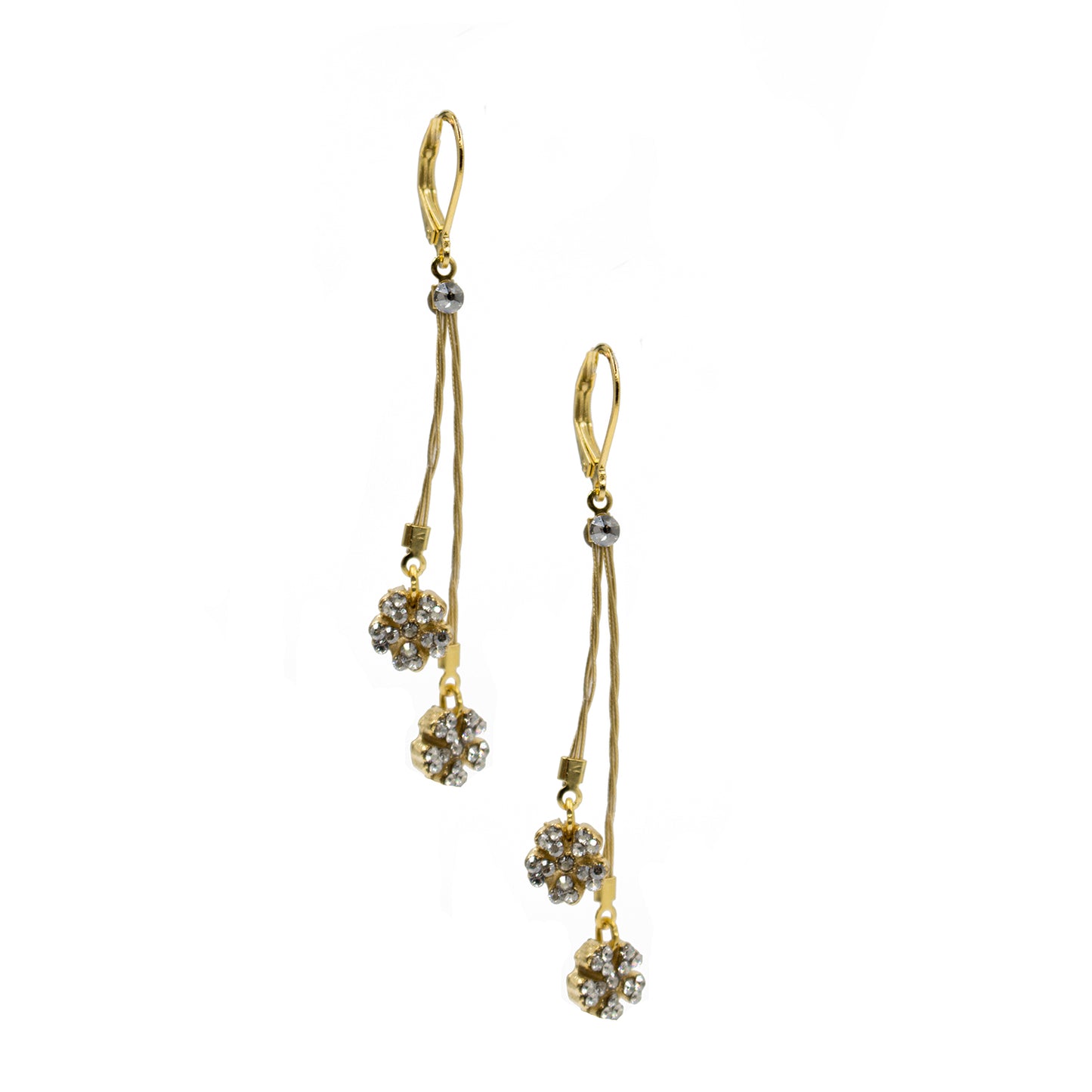 Earring 2094: Clear/ Gold