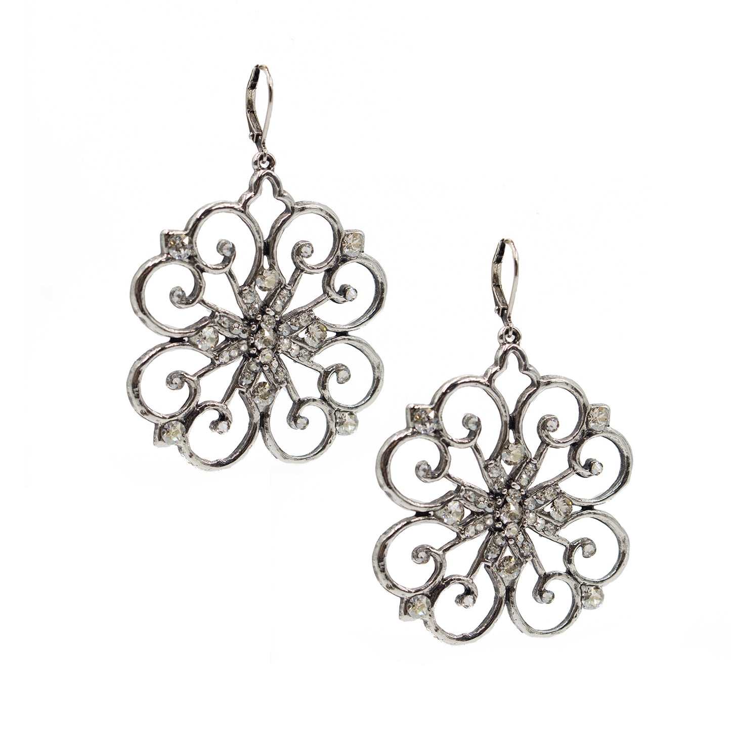 Earring 2097: Clear/ Silver