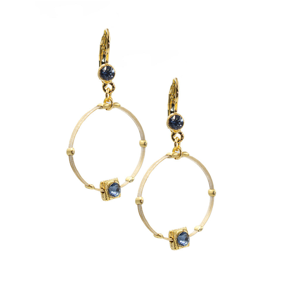 Chic Drop Hoop Earring 2803: Water/ Gold