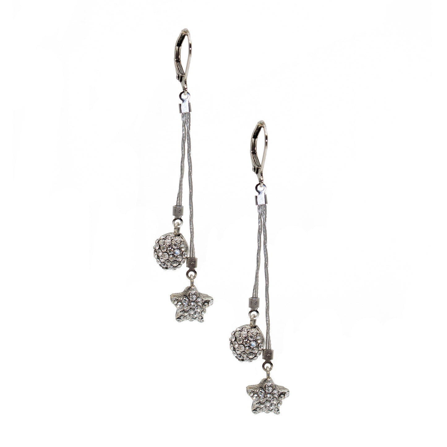 Earring 2993: Clear/ Silver