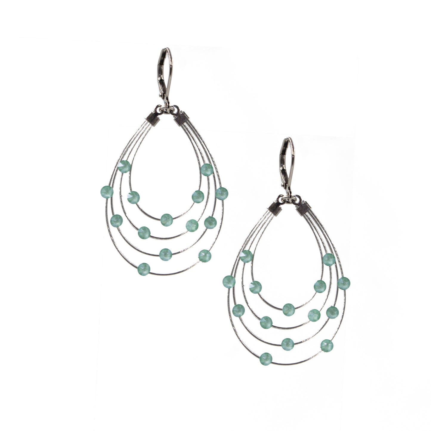 Classic for Women Dangle Earring 2009: Opal Aqua/ Silver