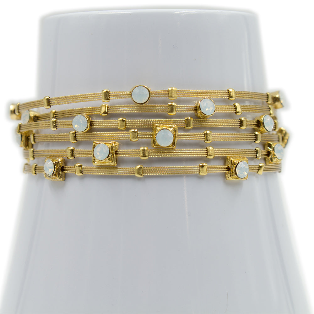 Love Bracelet 3500: Opal White / Gold