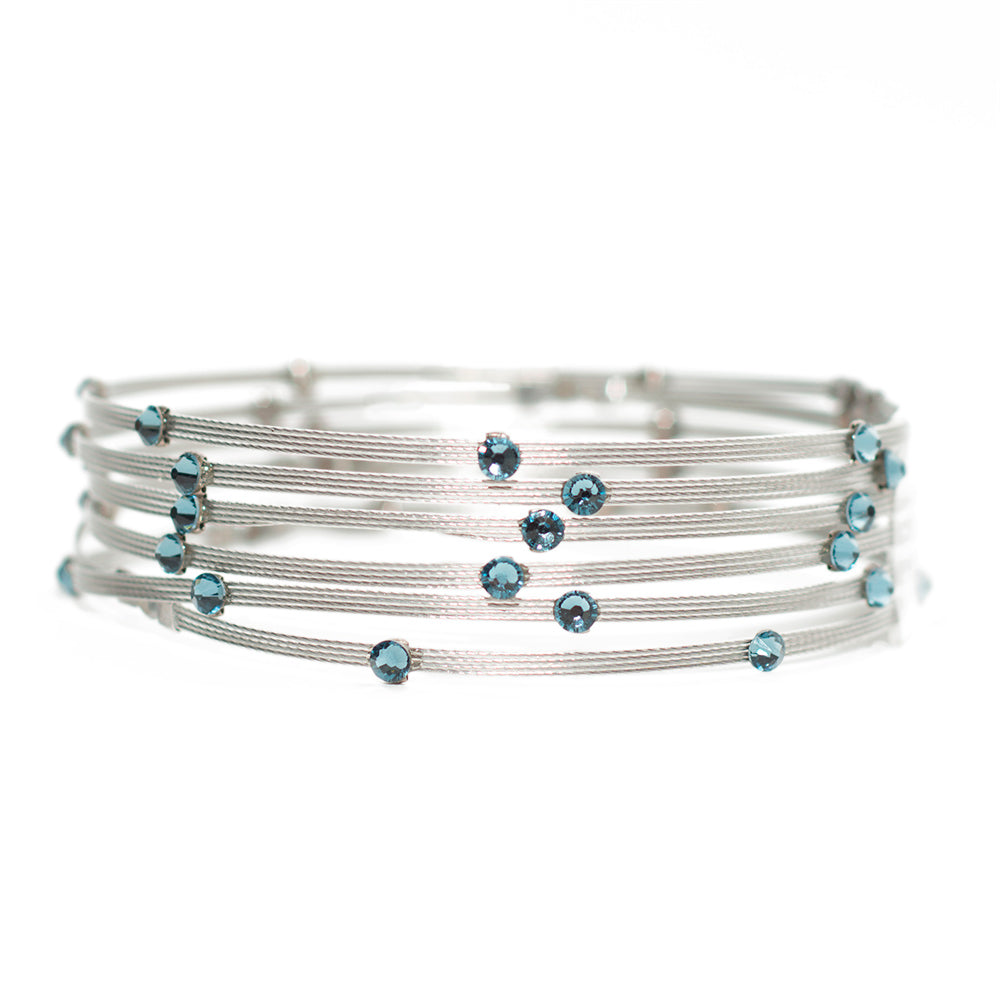 Beautiful Illusion Bracelet 3598: Denim/ Silver