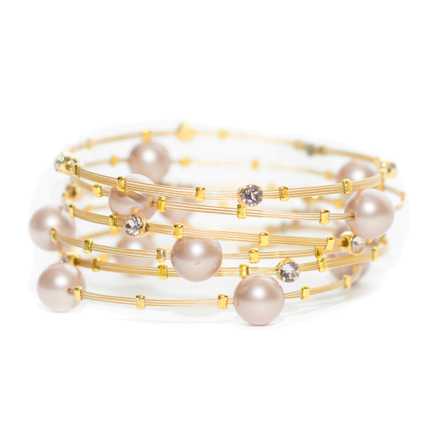 Love Pearl Bracelet 3701: Powder/ Gold