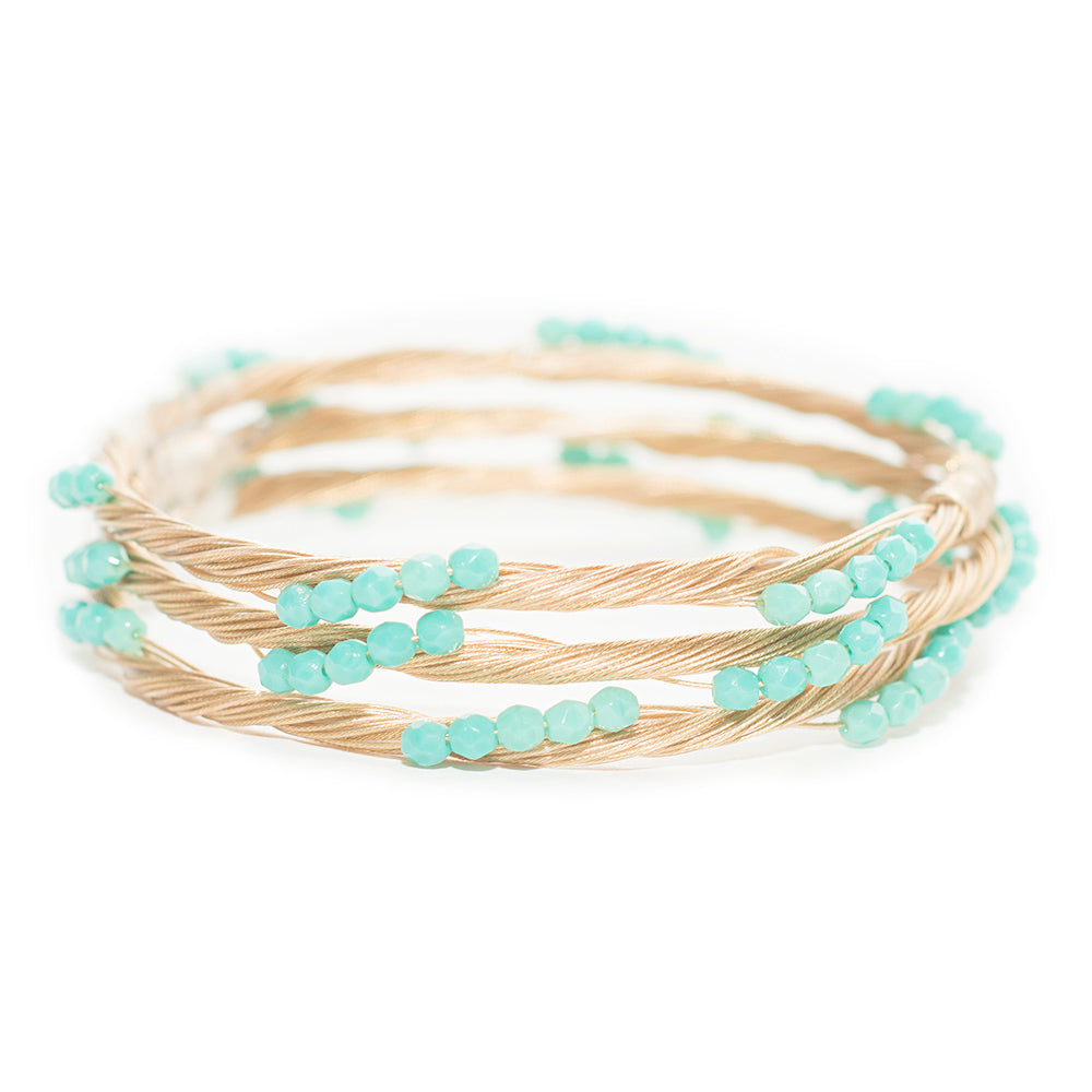 Bracelet 3921: Opal Turq/ Gold