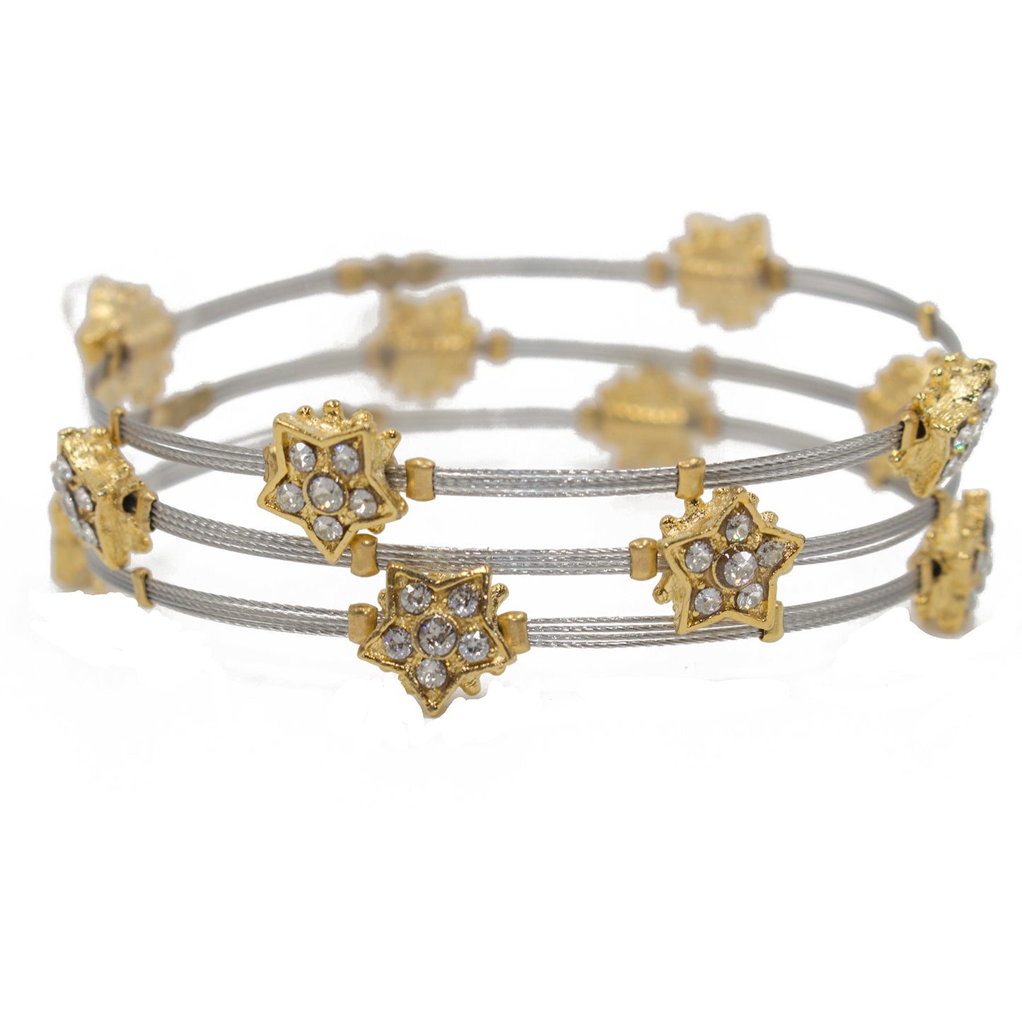 Bracelet 4217: Clear/ Silver/ Gold