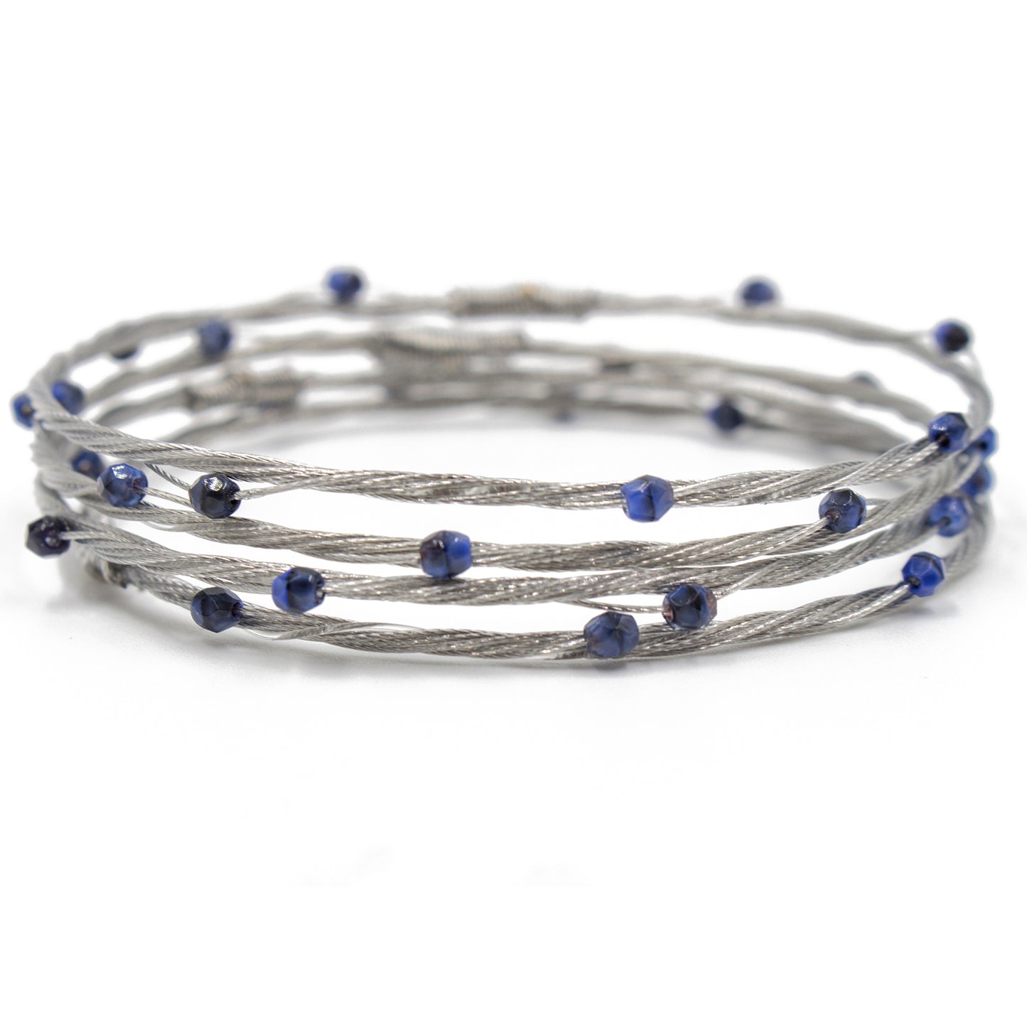 Earring 4219: Denim/ Silver