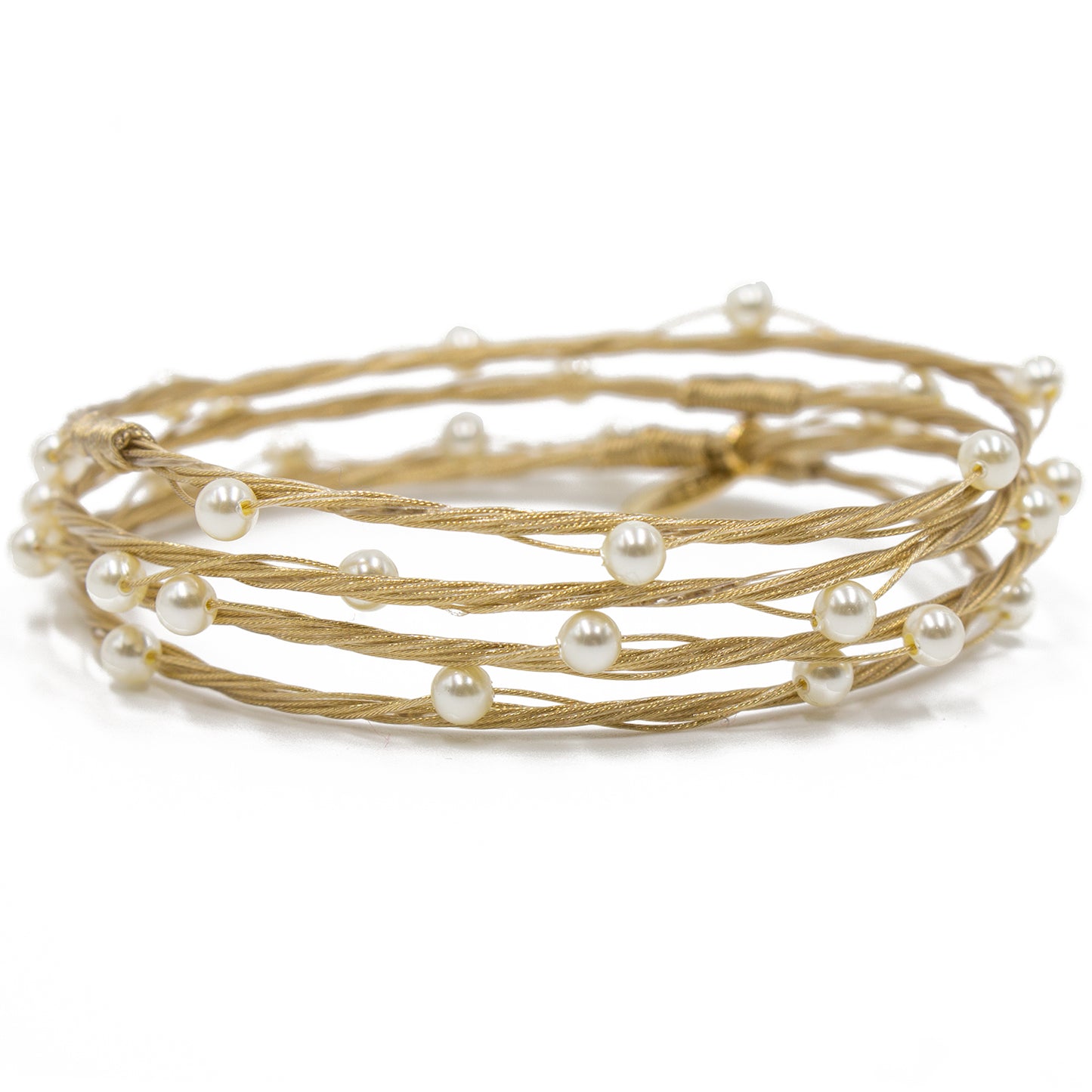 Earring 4219: White Pearl/ Gold
