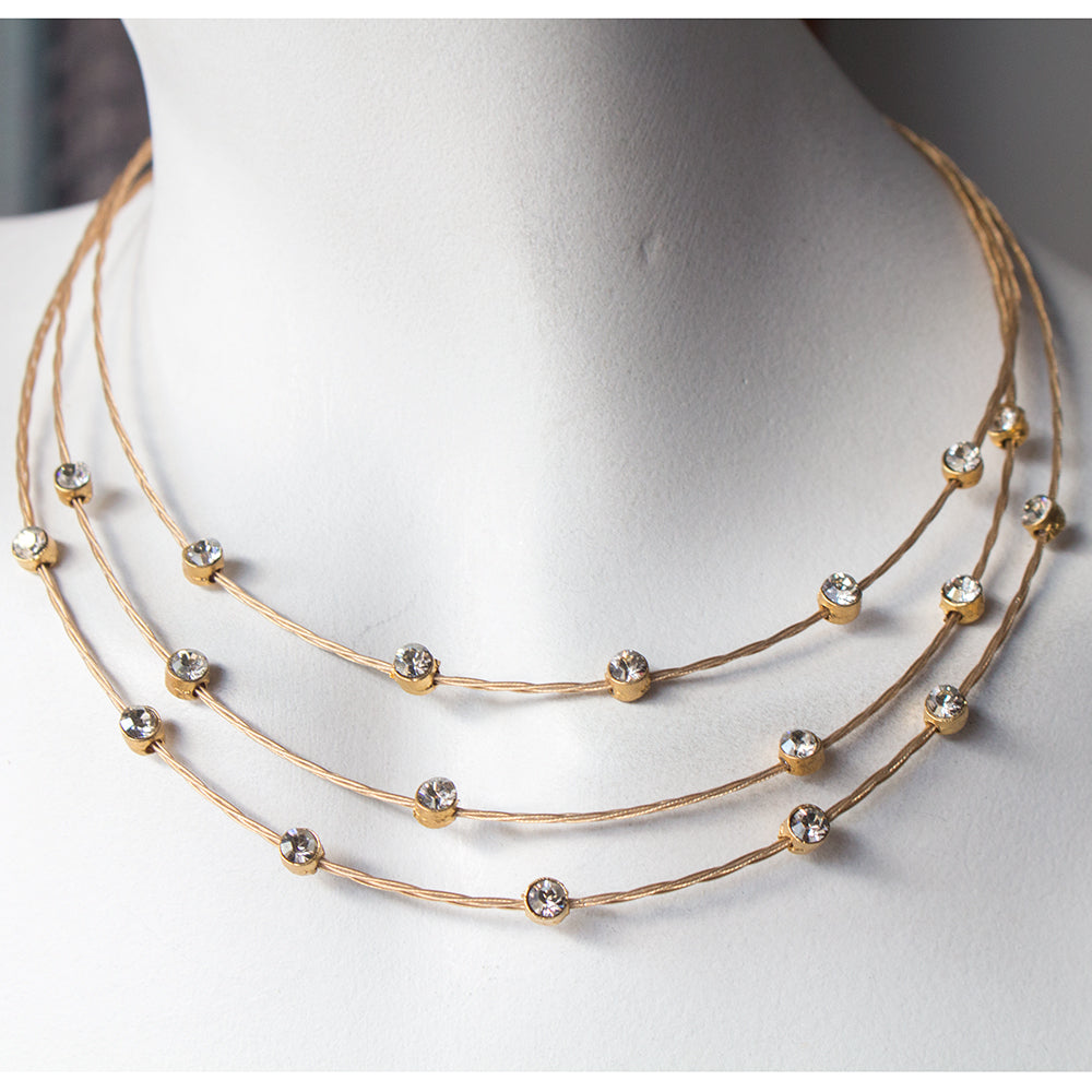 Exceptional Necklace 7508: Clear / Gold