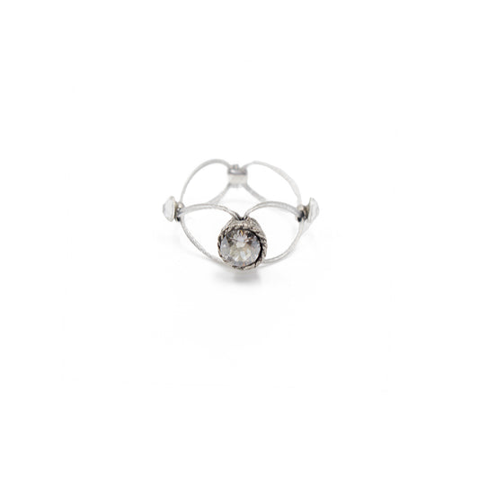 Love Ring 9332: Clear/ Silver