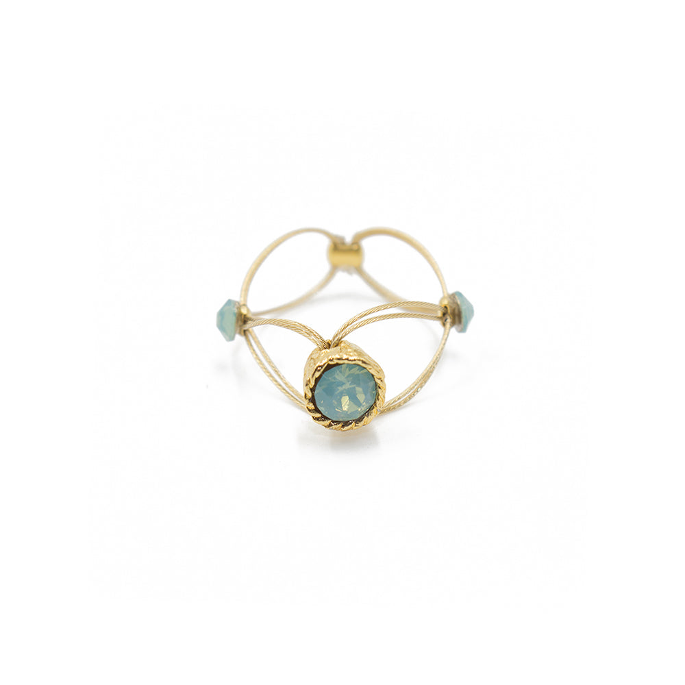 Love Ring 9332: Turq/ Gold