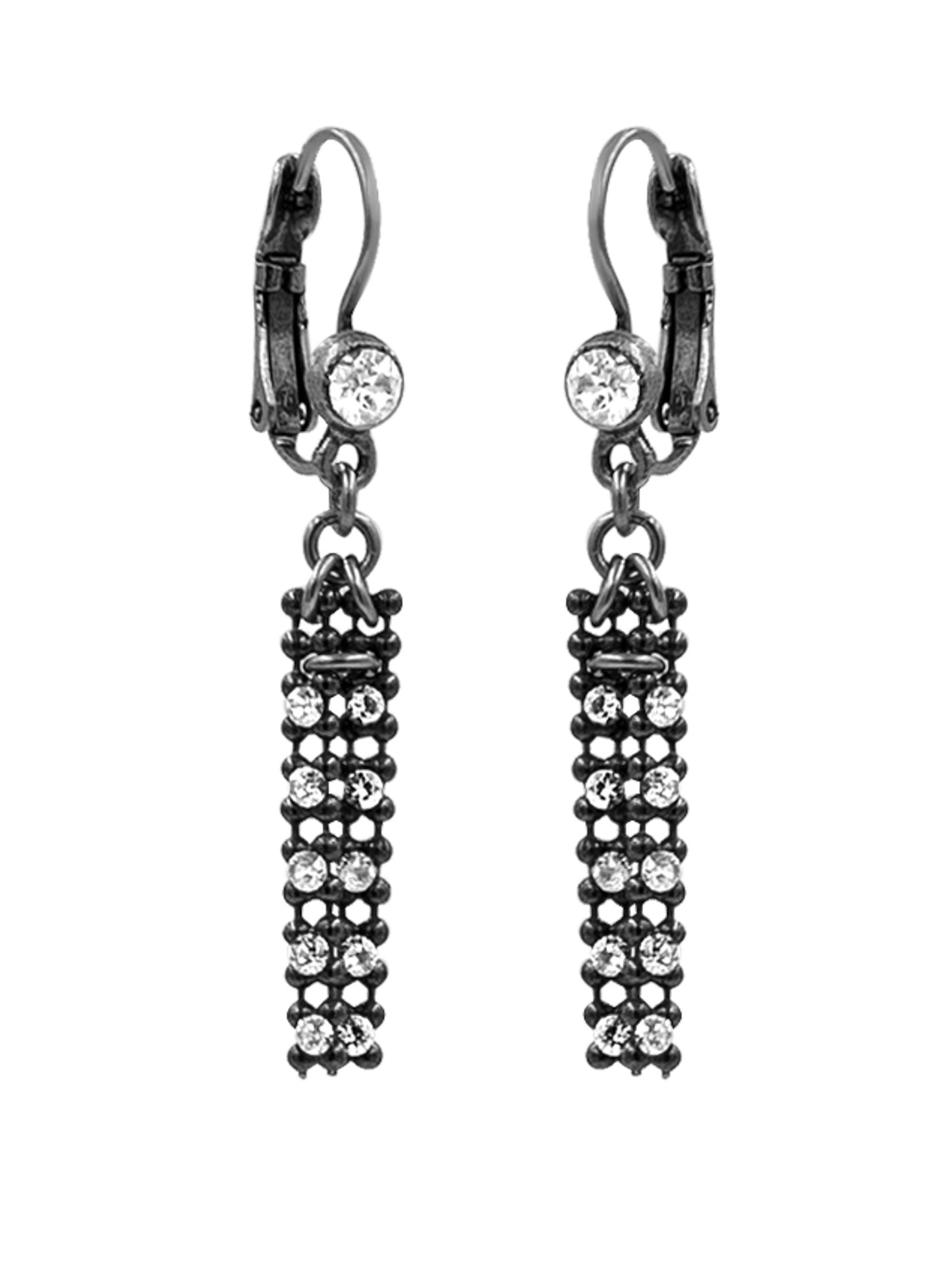 Sparkle Zip Earring 2001: Clear/ Silver
