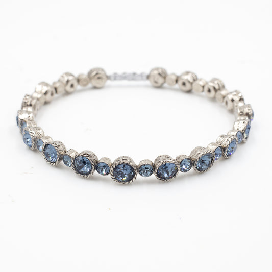 Serendipity Bracelet 4102: Denim/ Silver