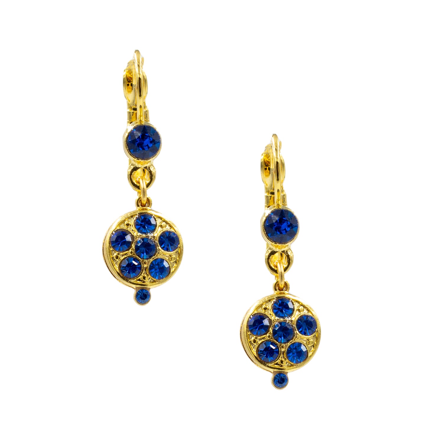 Timeless Drop Earring 2052: Blue/ Gold
