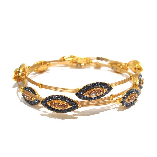 Twinkle in One's Eye Bracelet 3519: Denim / Gold