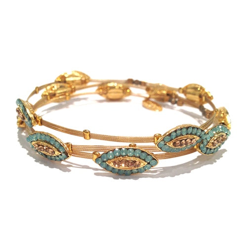 Twinkle in One's Eye Bracelet 3519: Opal Turq / Gold