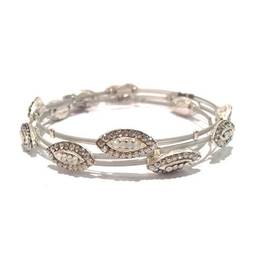Twinkle in One's Eye Bracelet 3519: Clear / Matte Silver