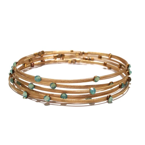 Beautiful Illusion Bracelet 3598: Opal Turq / Gold