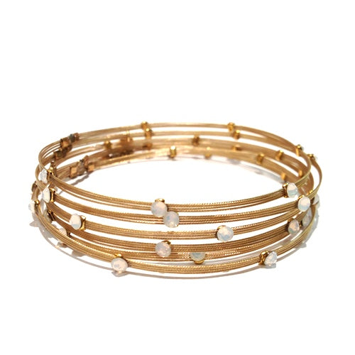 Beautiful Illusion Bracelet 3598: Opal White / Gold