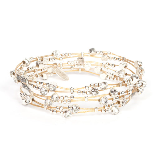 Paradise Bracelet 3866: Clear / Gold / Matte Silver