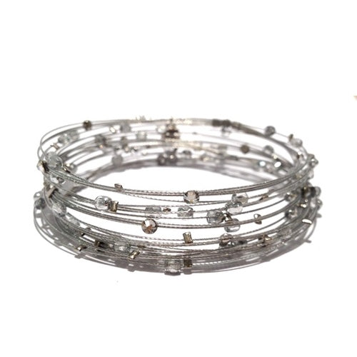 Bird's Nest Bracelet 3850: Clear / HS / Silver