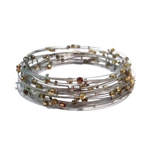 Bird's Nest Bracelet 3850: Gold Shade / Gold / Silver