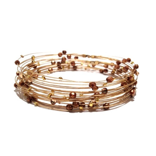 Bird's Nest Bracelet 3850: LtCo / Earth / Gold