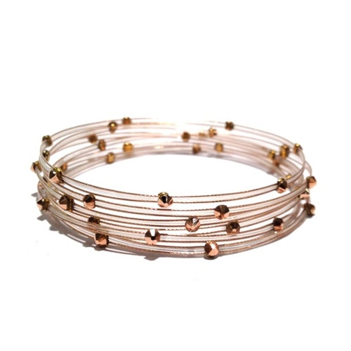 Elegant Woman Bracelet 3856: F / RoseGold Mix