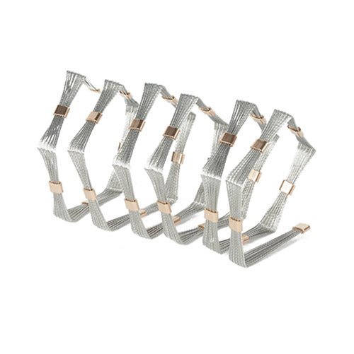 Elegant Wraplet Bracelet 3892: Silver / 14K Goldfill