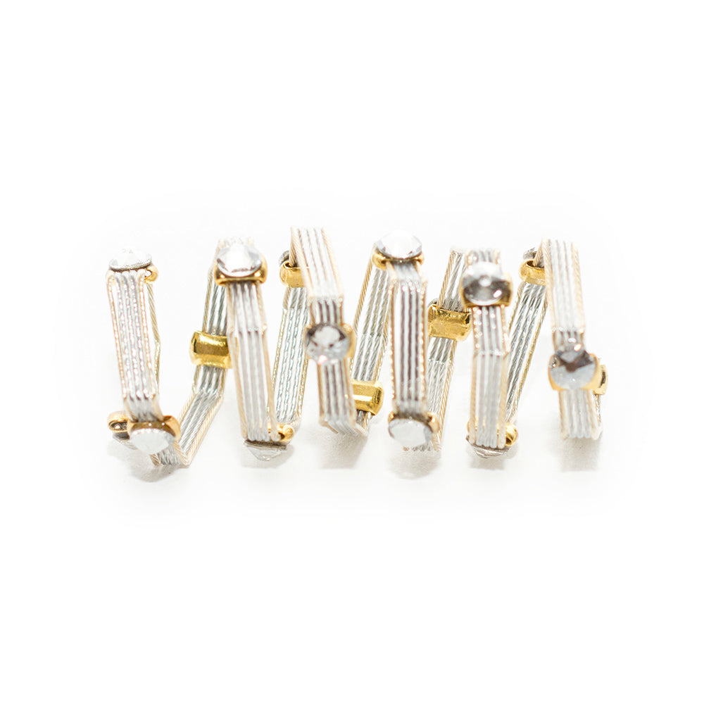 Love Wraplet Ring 9317: Clear/ SilverGold