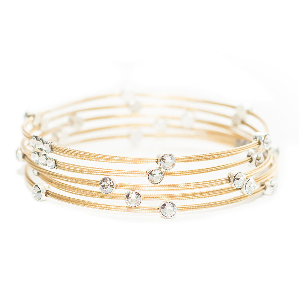Beautiful Illusion Bracelet 3598: Clear/ Gold