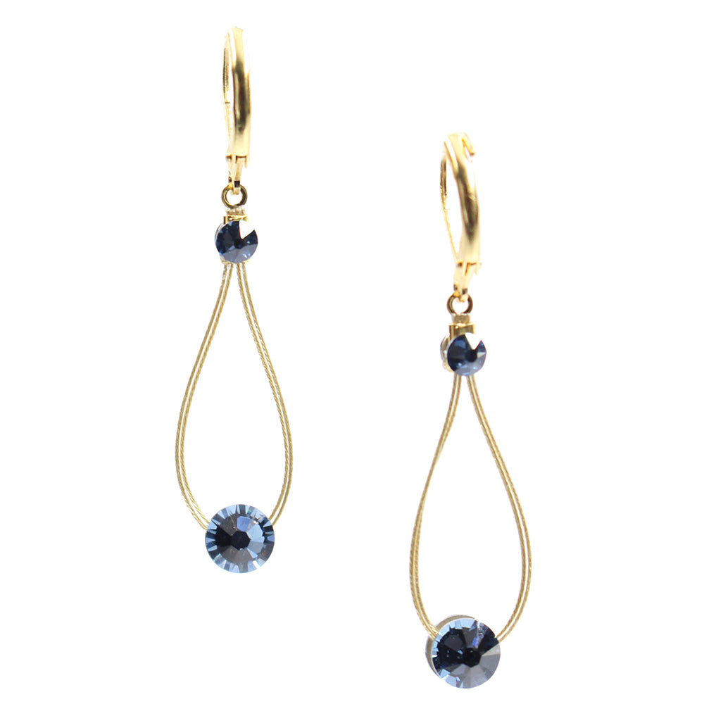 Eye Catching Teardrop Earring 2011: Denim/ Gold